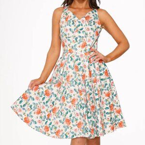 MODCLOTH Pink Floral Swing Dress